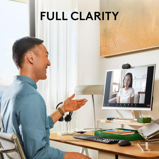 Logitech Brio 101 Full HD 1080p Webcam for Meetings, Streaming, Desktop, Laptop, PC - Built-in Mic, Shutter, USB-A, Teams, Zoom - Black