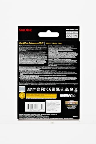 SanDisk 128GB Extreme PRO SDXC UHS-I Memory Card - C10, U3, V30, 4K UHD, SD Card - SDSDXXD-128G-GN4IN