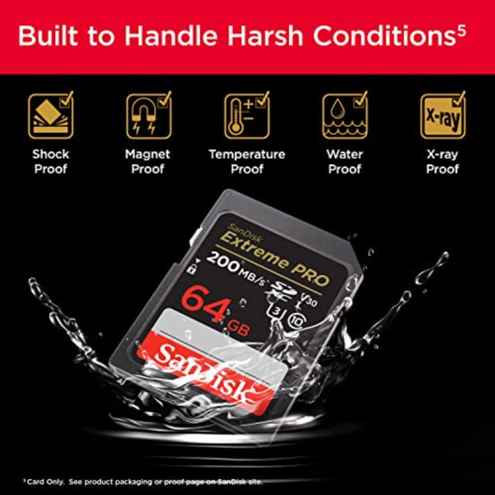 SanDisk 128GB Extreme PRO SDXC UHS-I Memory Card - C10, U3, V30, 4K UHD, SD Card - SDSDXXD-128G-GN4IN